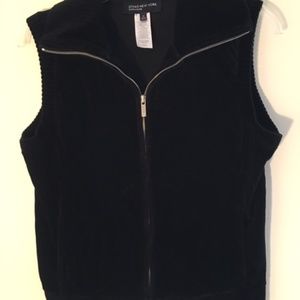 Jones New York Black Velour Vest